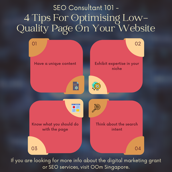 SEO Consultant 101 – 4 Tips For Optimising Low-Quality Page On Your Website